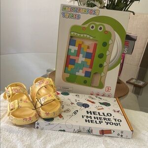 Kidgets Yellow Floral Sandals